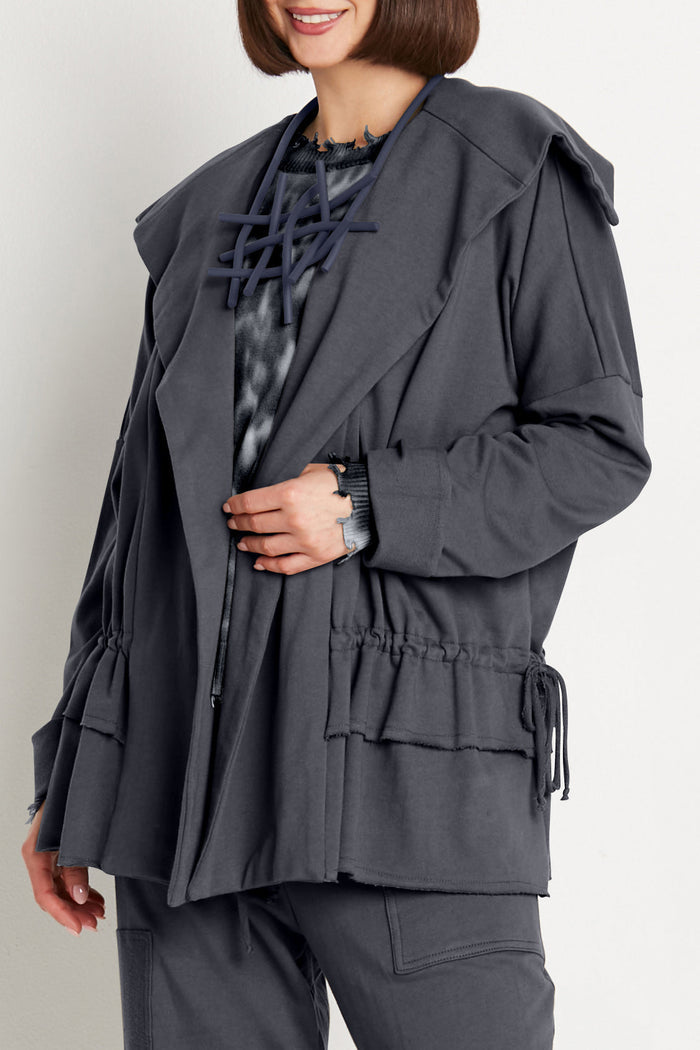 French Terry Chic Jacket - Obsidian