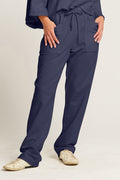 French Terry Double Pocket Pants - Midnight