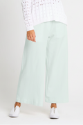 French Terry Flooded Pants - Mint