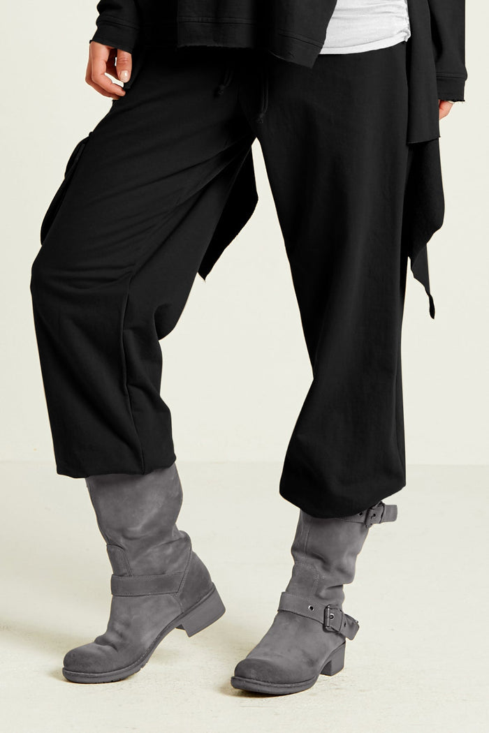 French Terry Modern Cargo Pant - Black