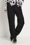 French Terry Patch Pants - Black