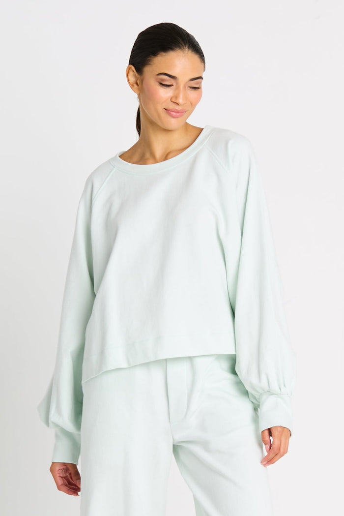 French Terry Raglan Sweatshirt - Mint