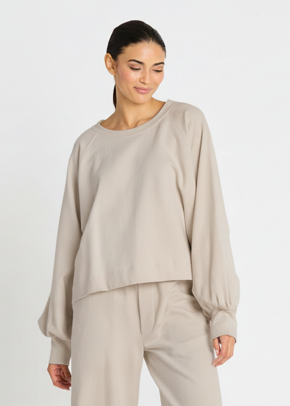 French Terry Raglan Sweatshirt - Putty