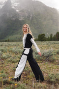 French Terry Side Tab Pants - Black/Stone