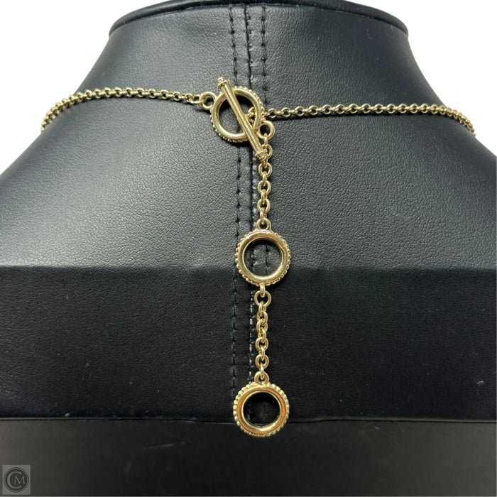 Gold Tone & Pearl Accent Statement Necklace