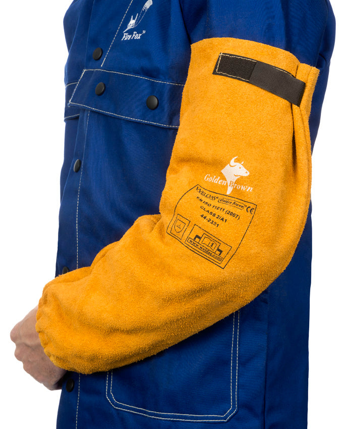 Golden Brown™ Split Cowleather Welding Sleeves (pair) XL image 0