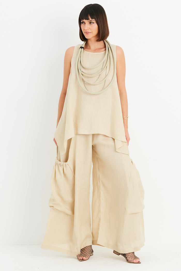 Handkerchief Linen Swing Tank - Butter