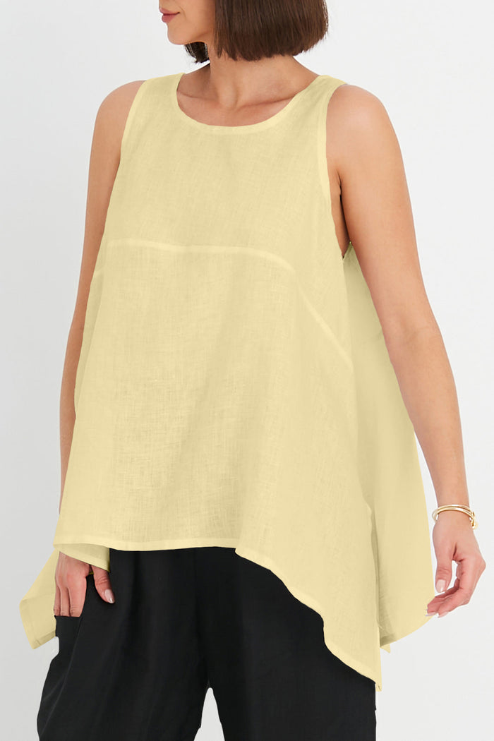 Handkerchief Linen Swing Tank - Yellow