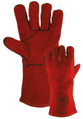 High Quality Red Leather Welding Gauntlet image 0