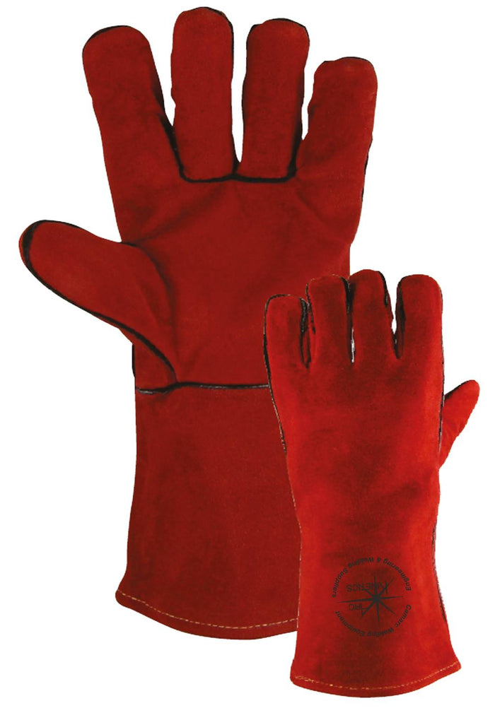 High Quality Red Leather Welding Gauntlet image 0