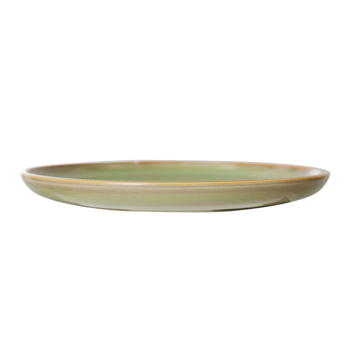 HKliving - Chef Ceramics Teller (4er-Set) | Ø 20 cm / moss grün