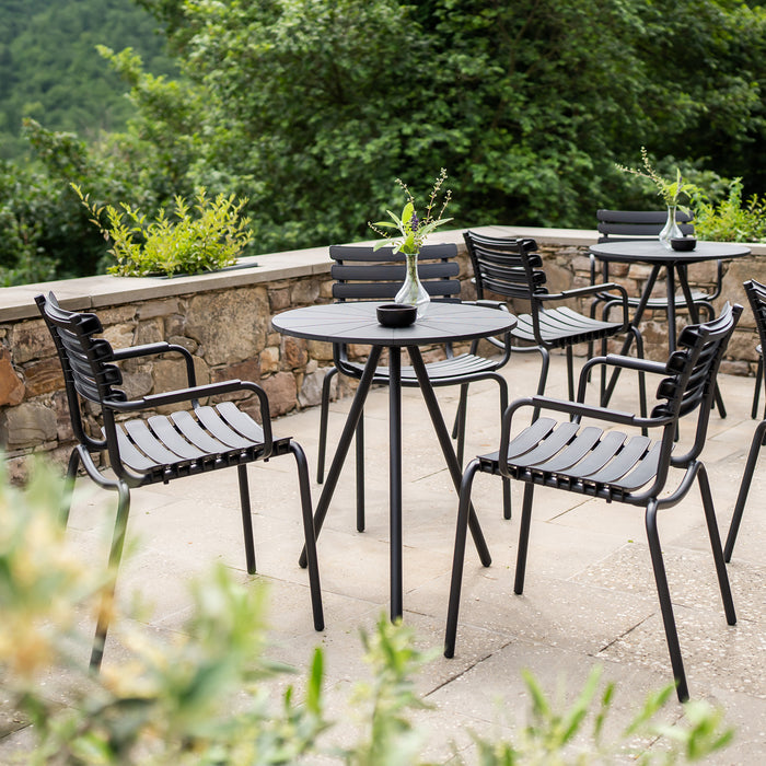 HOUE - ReCLIPS Outdoor Dining Armlehnstuhl | schwarz