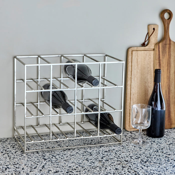 House Doctor - Weinregal | 12 Flaschen / silber