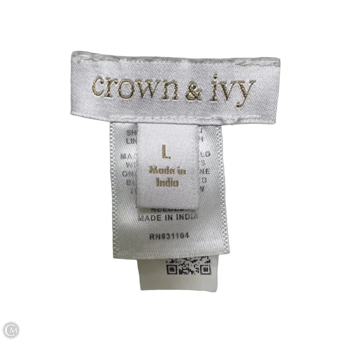 Jacket Quilted By Crown And Ivy In Blue & Green, Size: L