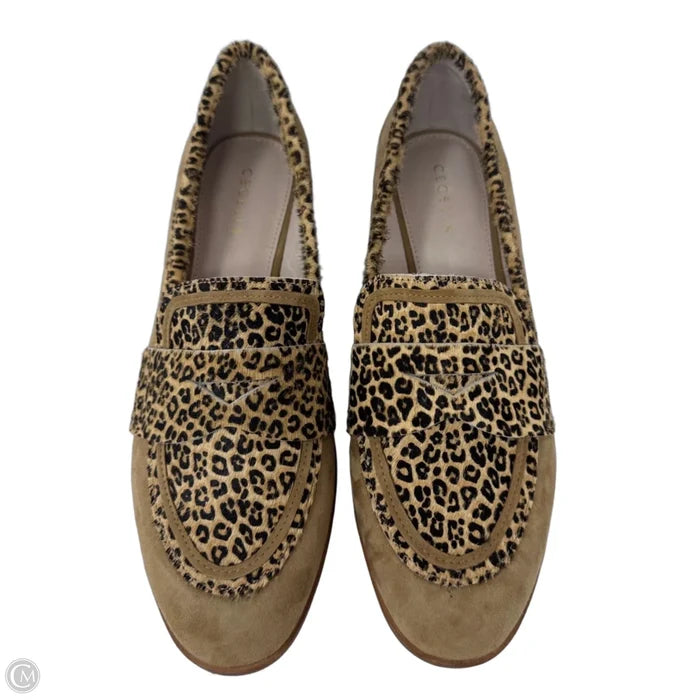 Kali Loafers Shoes Flats By Cecelia In Animal Print, Size: 9.5