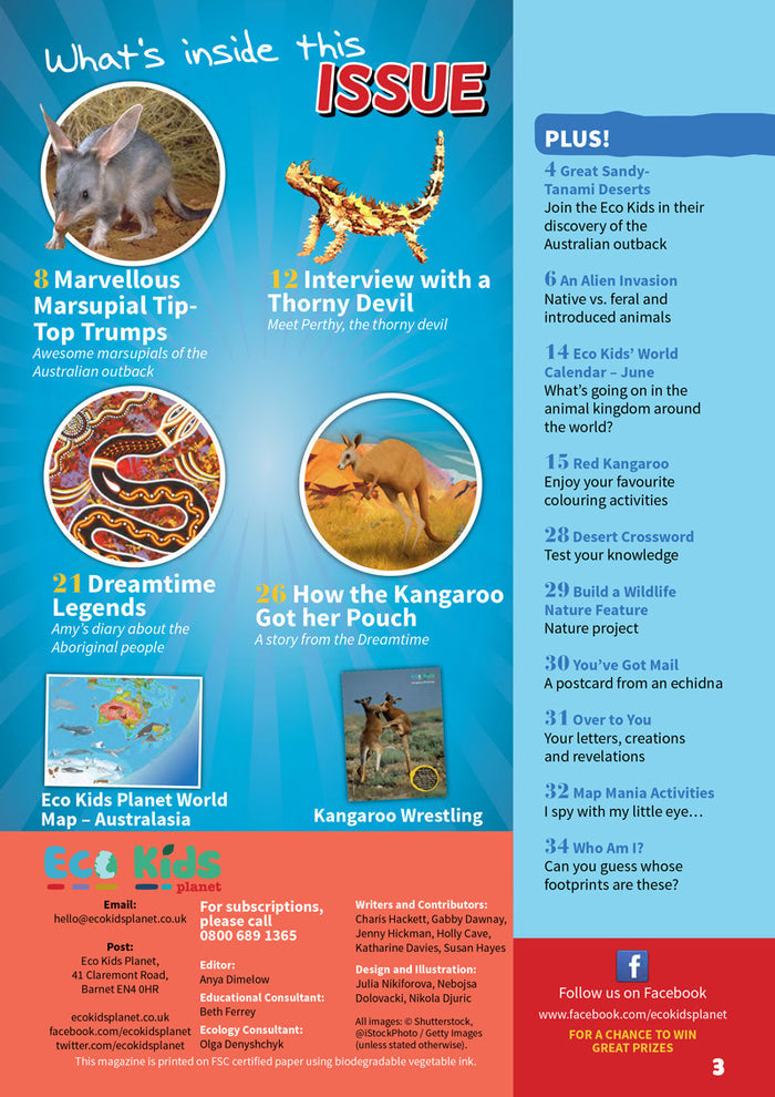 Kid's Nature Magazines - Issue 20 - Australia, Great Sandy-Tanami Deserts