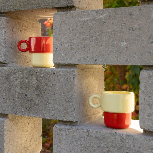 &amp;klevering - Chiquito Tassen Large (2er-Set) | rot