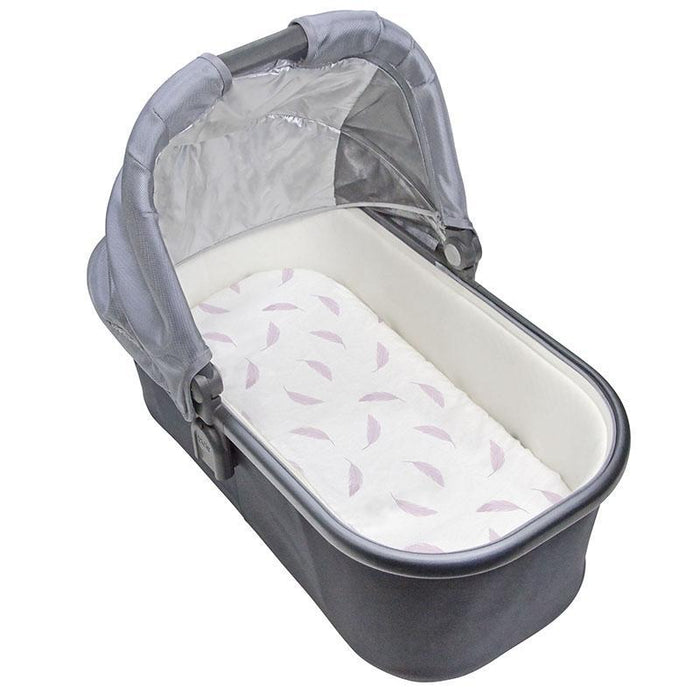 Kushies Organic Jersey Bassinet Sheet | Pink Feathers