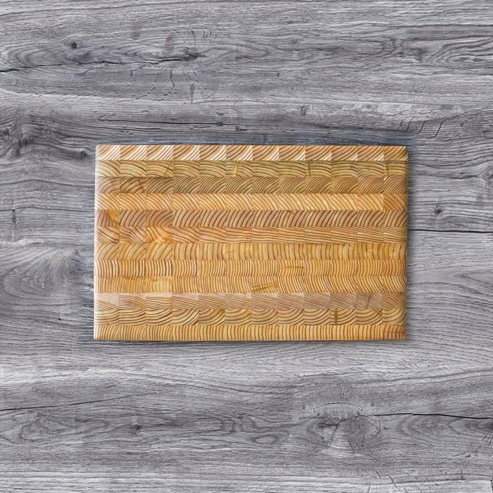 Larch Wood Small End Grain Cutting Board