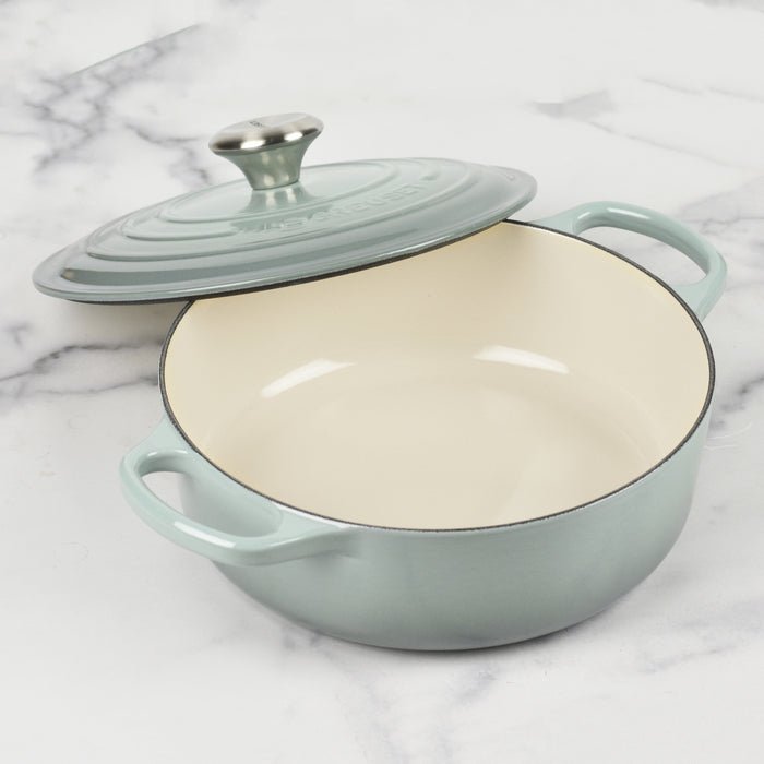 Le Creuset Signature Cast Iron 3.5-quart Sea Salt Wide Round Dutch Oven