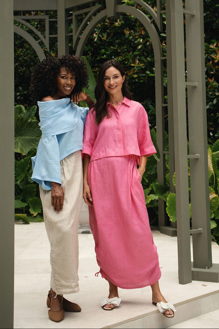 Linen Easy Top - Fuchsia