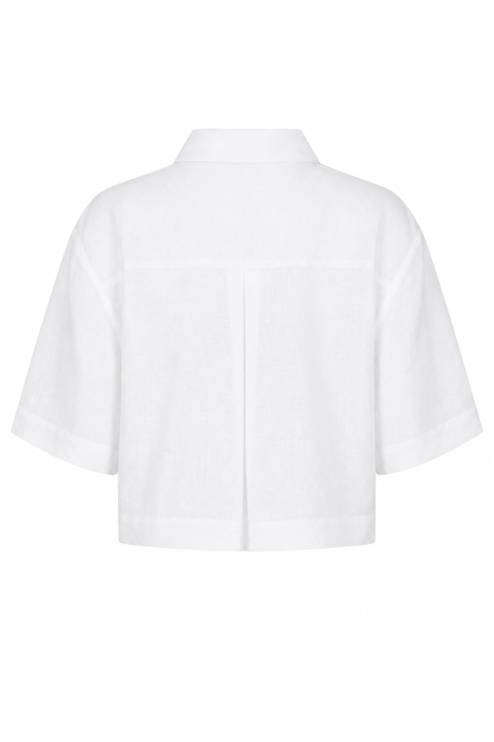 Linen Easy Top - White