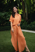 Linen Everyday Crop - Orange