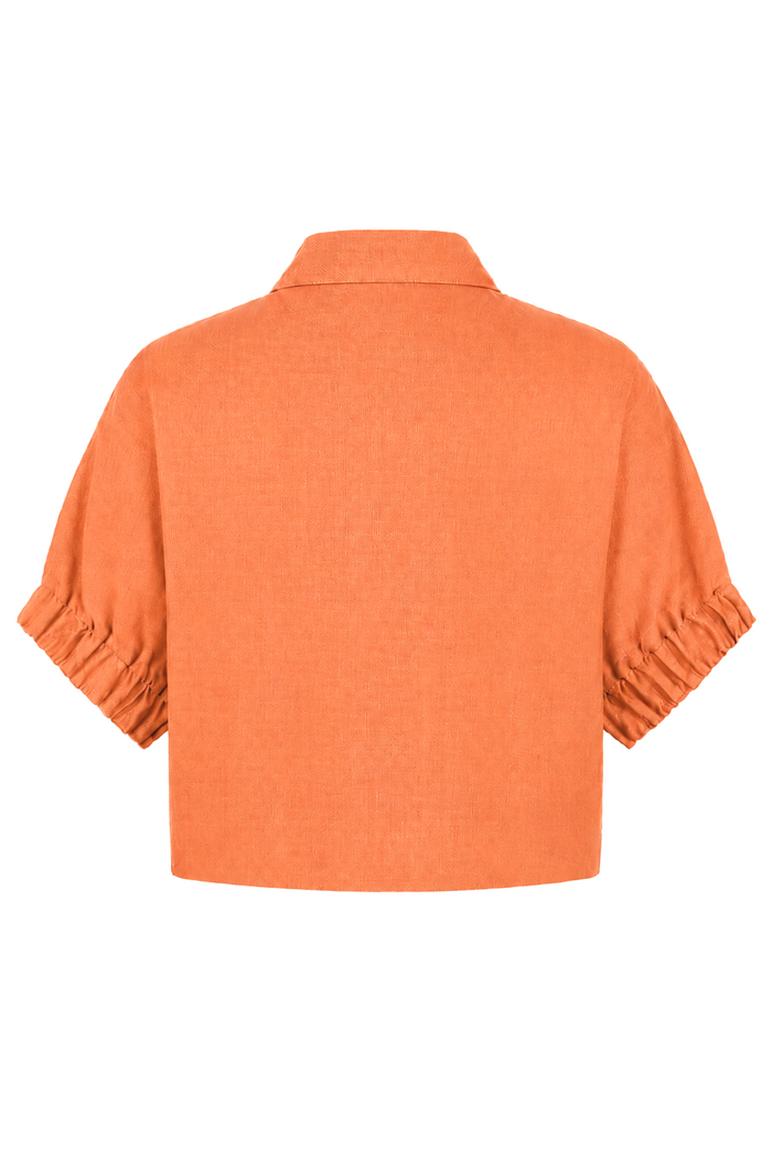 Linen Everyday Crop - Orange