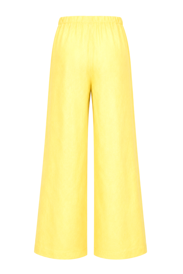 Linen Wide Leg Pants - Banana