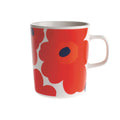Marimekko - Oiva Unikko Becher mit Henkel | 250 ml / weiß/rot