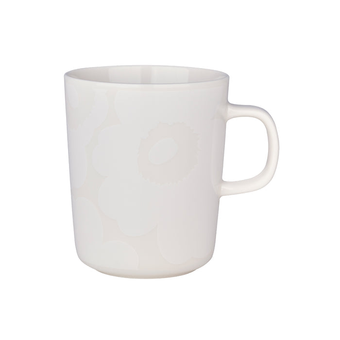 Marimekko - Oiva Unikko Becher mit Henkel | 250 ml / weiß/off-white