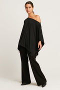 Matte Jersey Off the Shoulder Top - Black