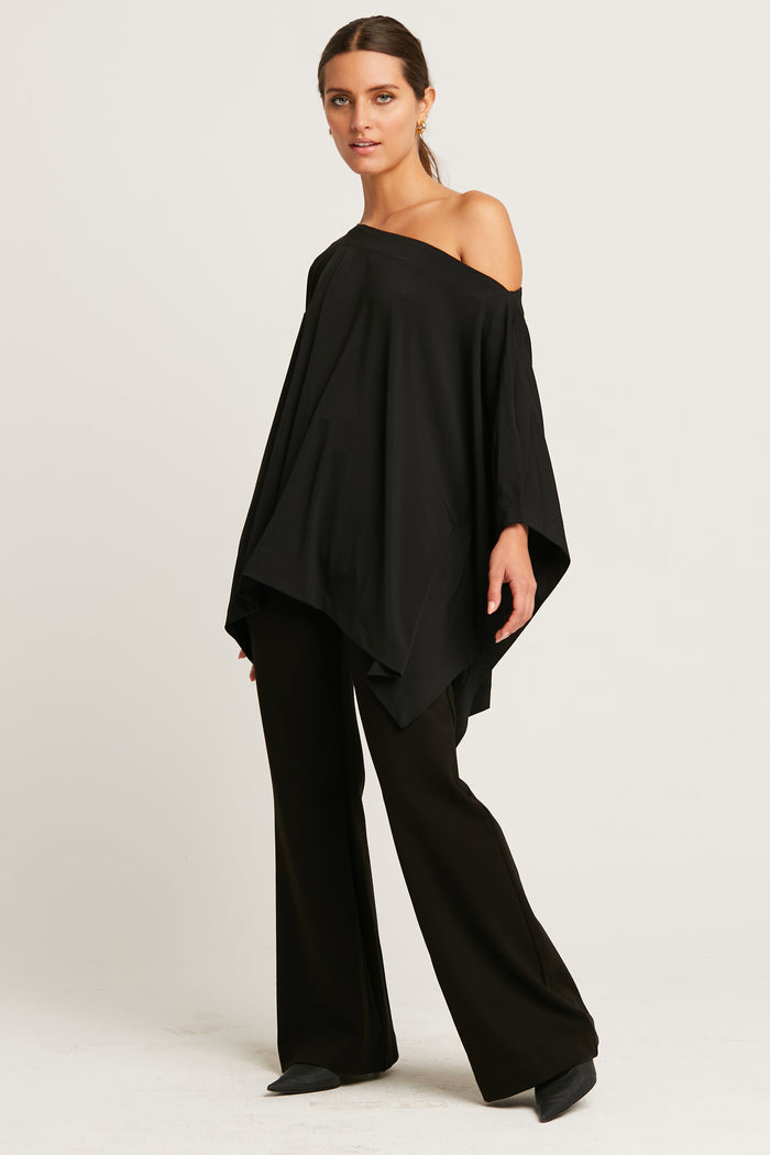 Matte Jersey Off the Shoulder Top - Black