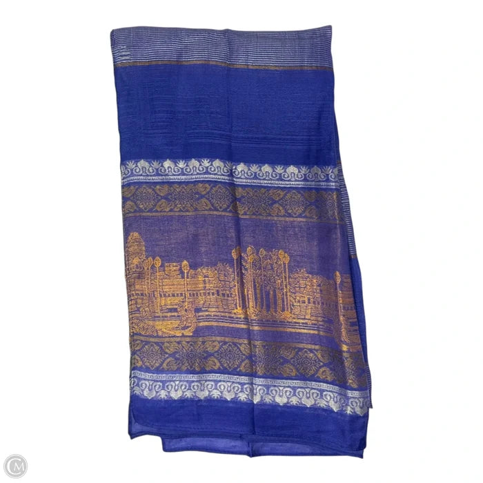 Metallic Silk Scarf Long
