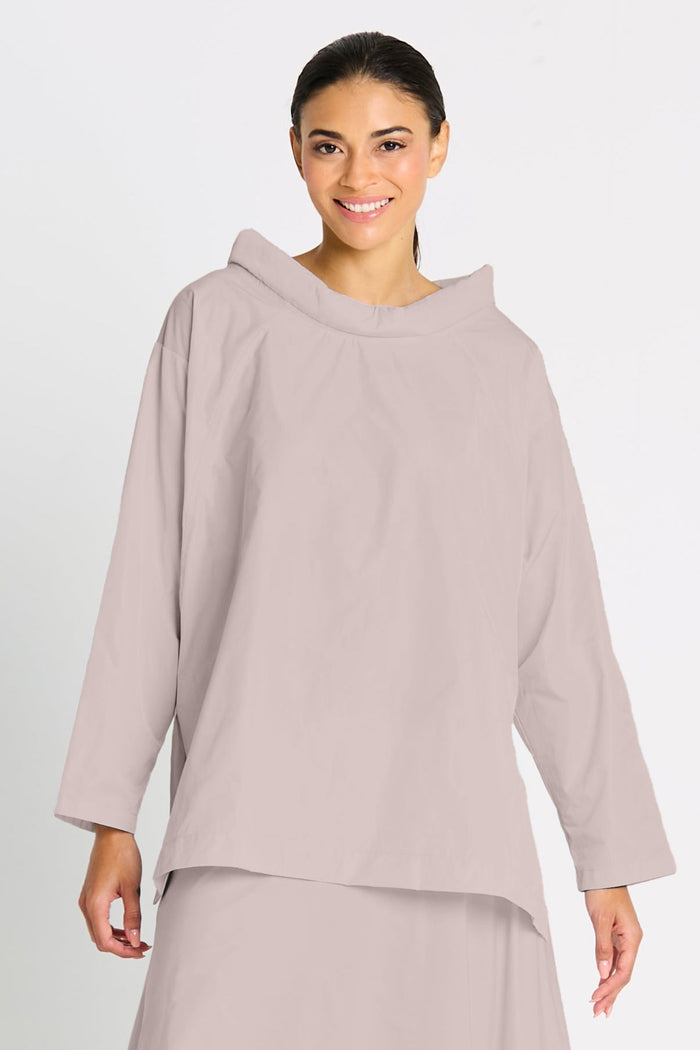 Nylon Raglan Top - Putty