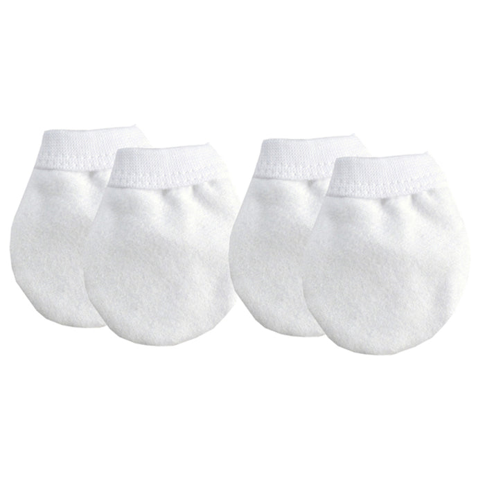 Organic NoScratch Mittens 2-Pack | White