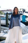 Organza Cowl Neck Top - Midnight