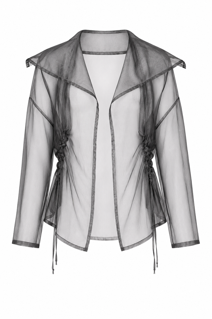 Organza Drawstring Jacket - Lava