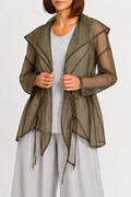 Organza Drawstring Jacket - Loden