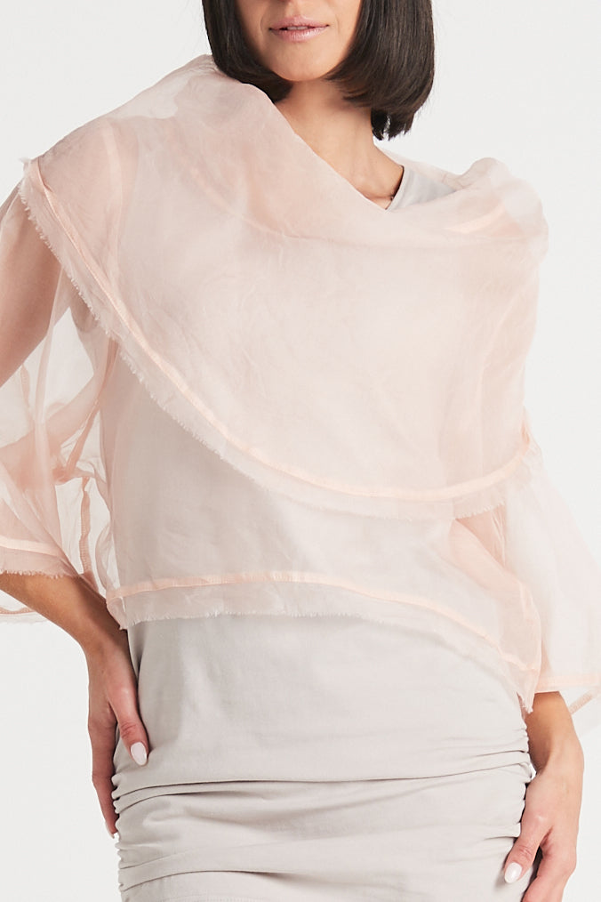 Organza Jackie O Top - Blush
