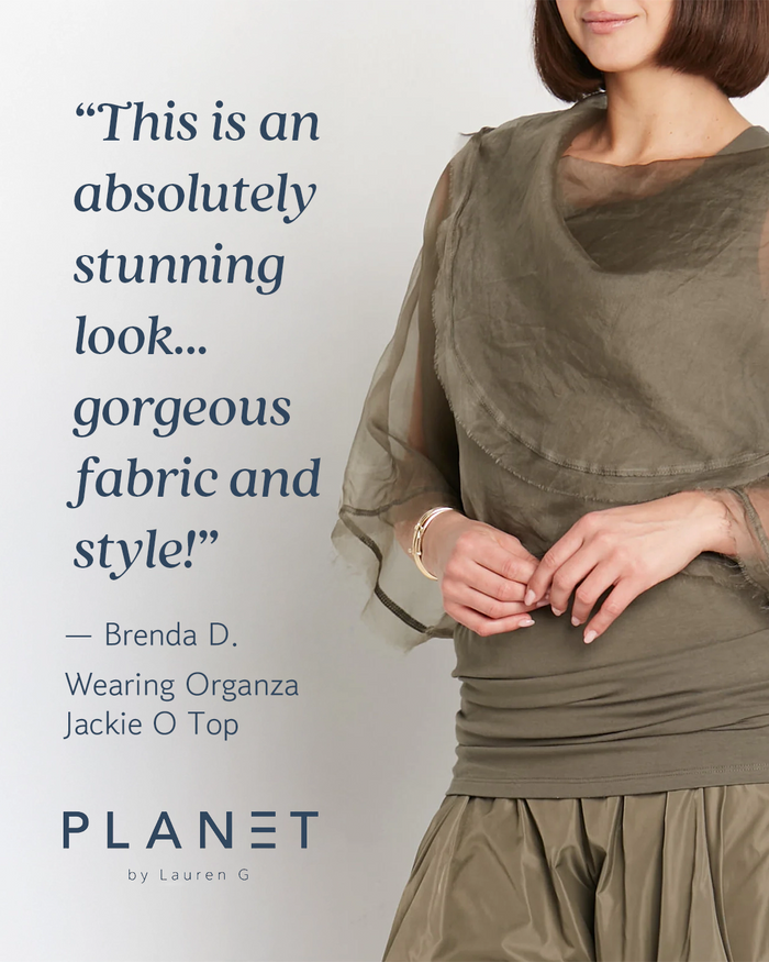 Organza Jackie O Top - Stone