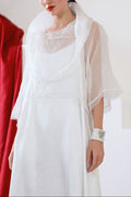 Organza Jackie O Top - White
