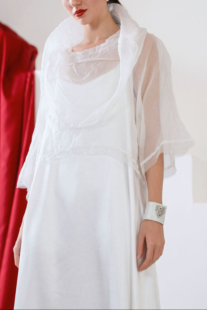 Organza Jackie O Top - White