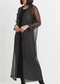Organza Trench Coat - Obsidian