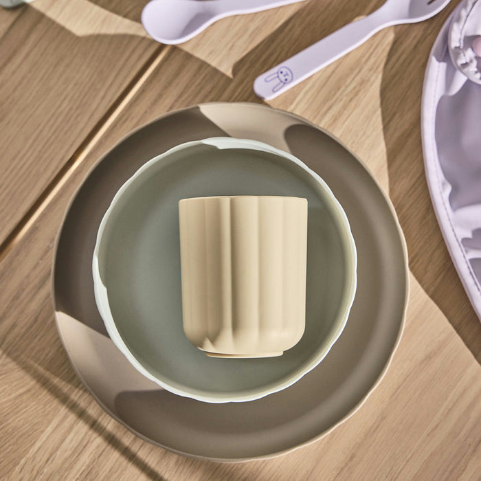 OYOY Mini - Pullo Kindergeschirr-Set | pale mint/vanilla/taupe