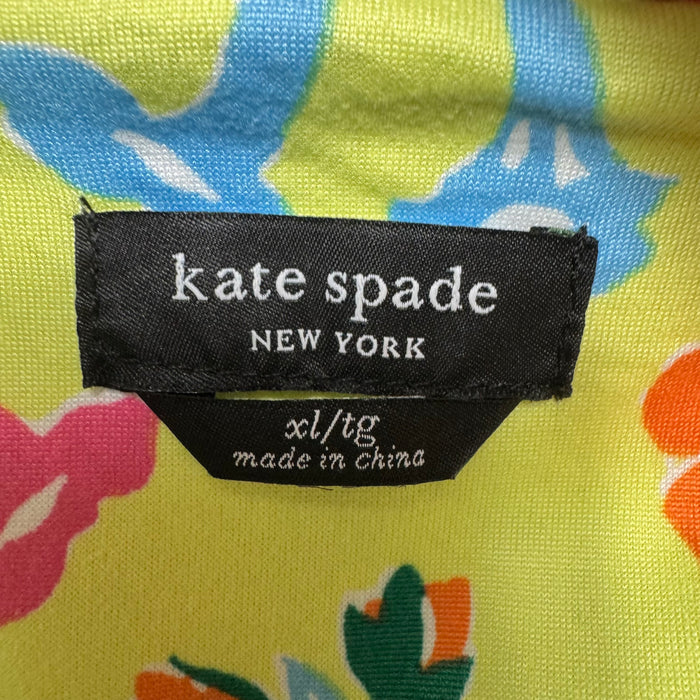 Pajama Top Short Sleeve Designer By Kate Spade In Floral Print, Size: Xl