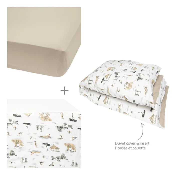 Perlimpinpin 4-Piece Crib Bedding Set | Safari
