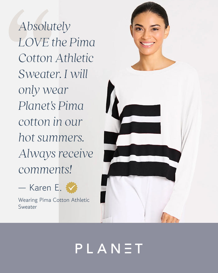 Pima Cotton Athletic Sweater - Putty
