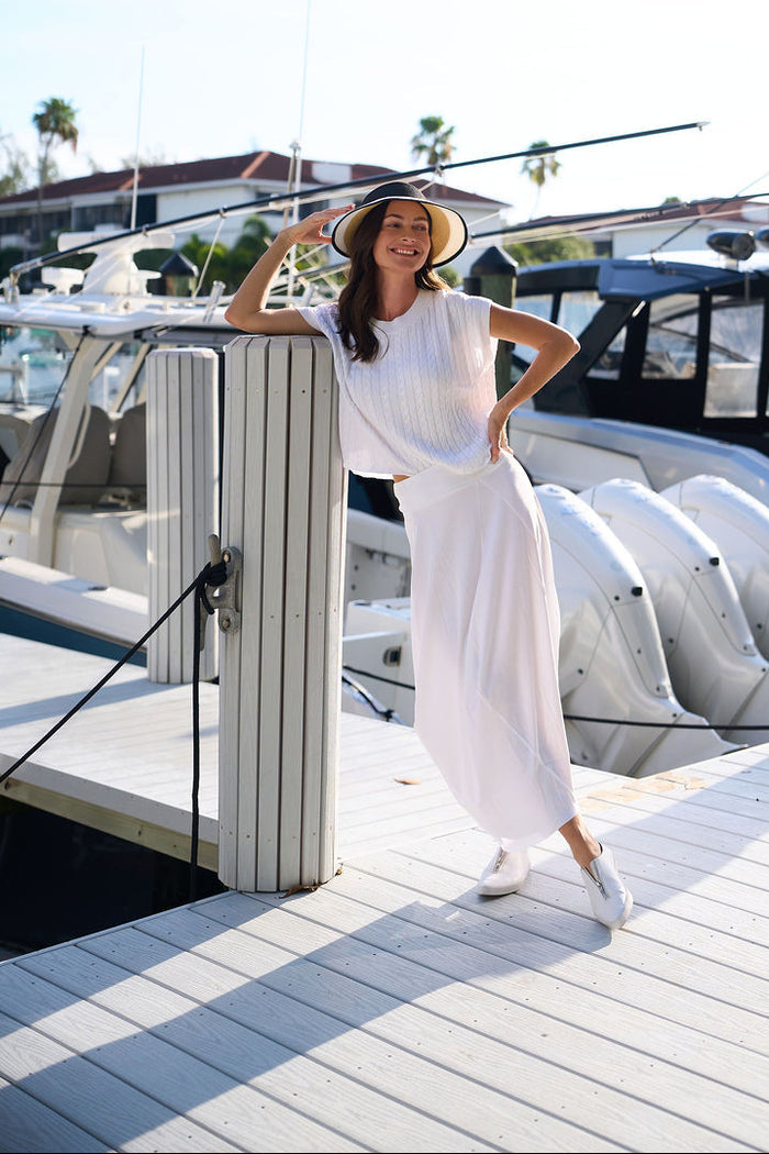 Pima Cotton Balloon Skirt - White