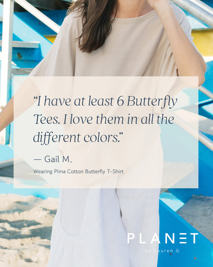 Pima Cotton Butterfly T-Shirt - Capri